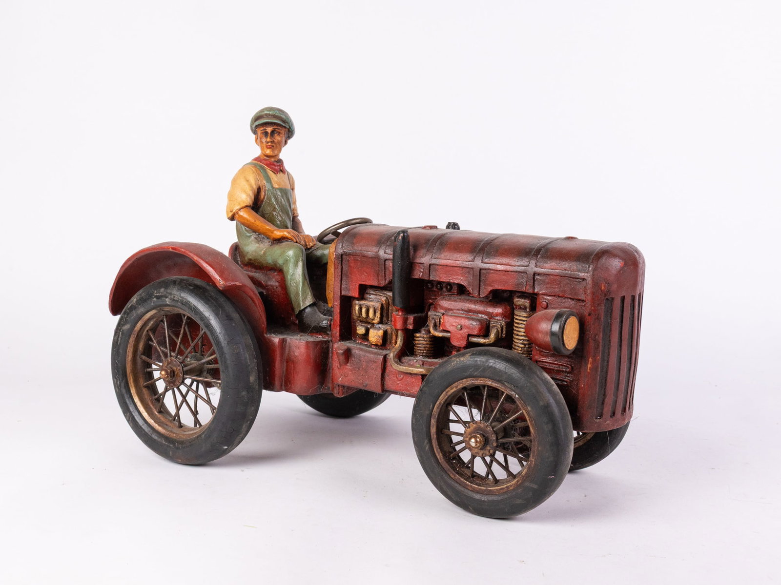 Vintage "Man on Tractor" Sculpture (1 of 6)