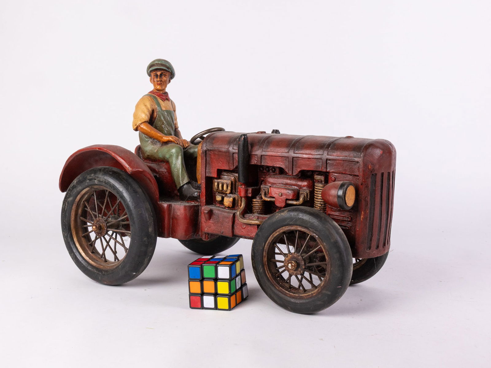 Vintage "Man on Tractor" Sculpture - 2