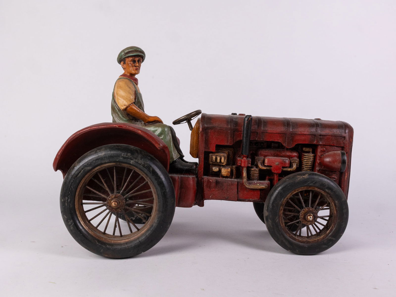 Vintage "Man on Tractor" Sculpture - 3