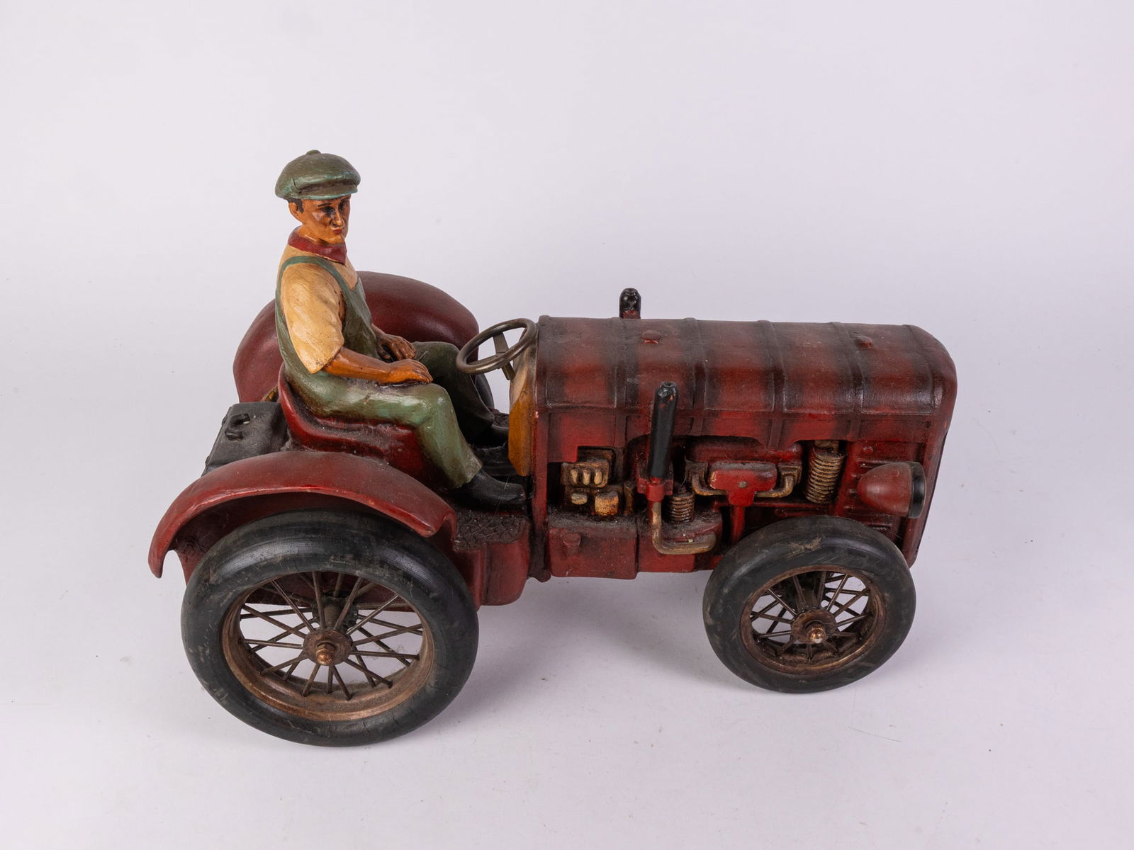 Vintage "Man on Tractor" Sculpture - 4