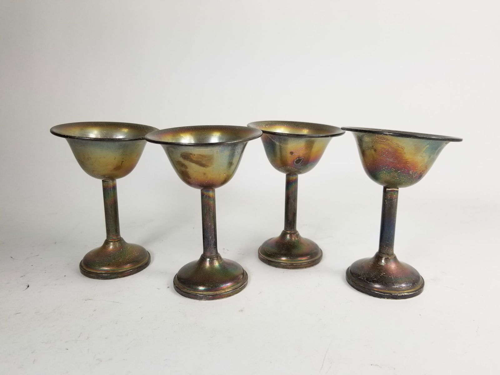 Four Vintage Sterling Silver Weighted Goblets (1 of 3)