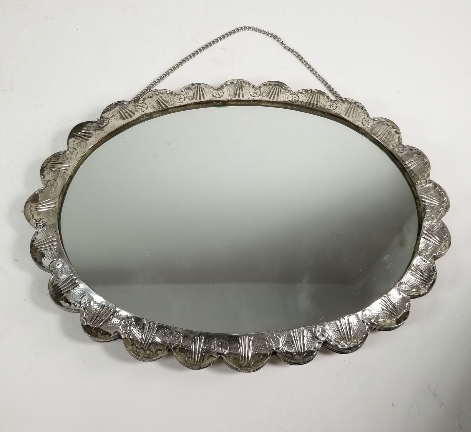 Vintage Silver Hanging Bride's Mirror (1 of 4)