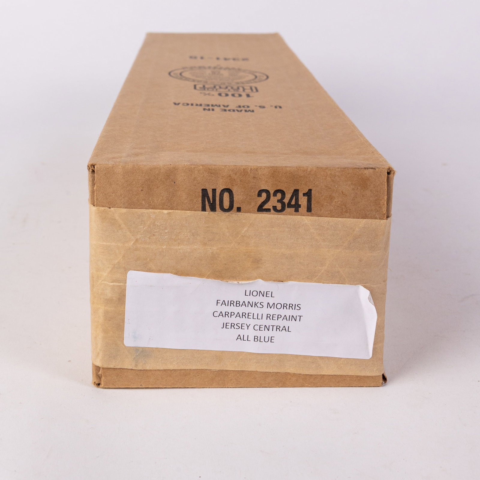 Lionel Fairbanks Morris Carparelli Repaint Jersey Central All Blue: Lionel Fairbanks Morris Carparelli Repaint Jersey Central All BlueSize19" x 5" x 4"Literature Brooks Auction is not responsible for outbids. Questions? Call the office at (856) 694-2960 or email us