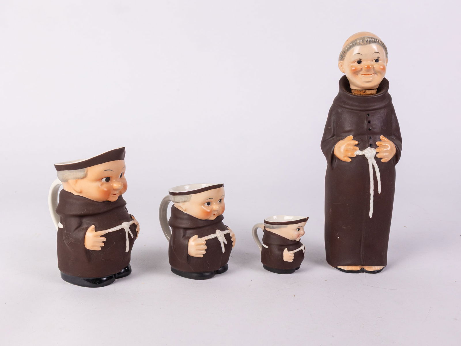 Vintage Four Pieces of Hummel Goebel Friar Tuck Monk Porcelain (1 of 10)