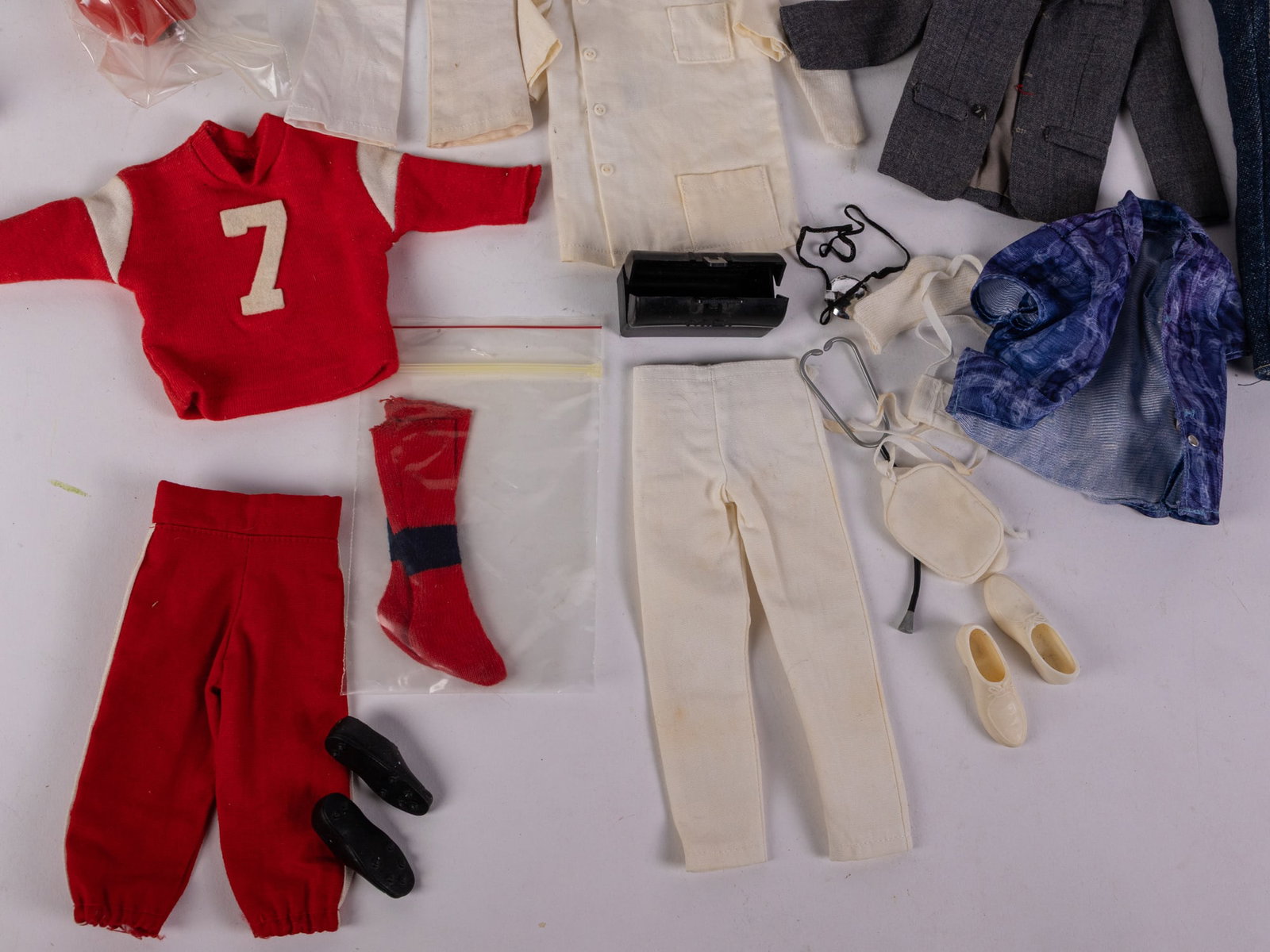 Vintage Mattel Barbie Ken Clothing Set Assortment ft. Skin Diver & Touchdown - 12
