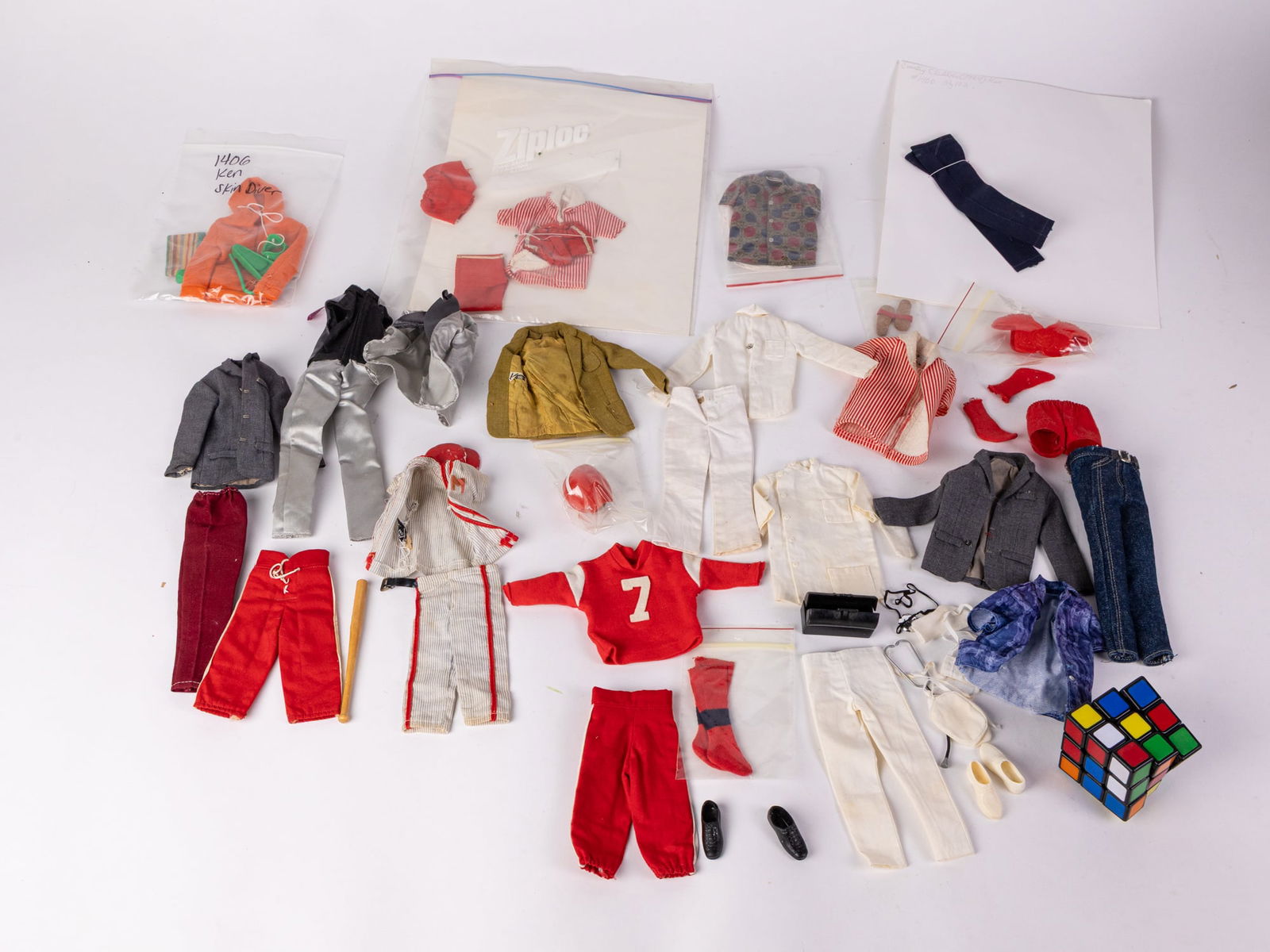 Vintage Mattel Barbie Ken Clothing Set Assortment ft. Skin Diver & Touchdown - 2