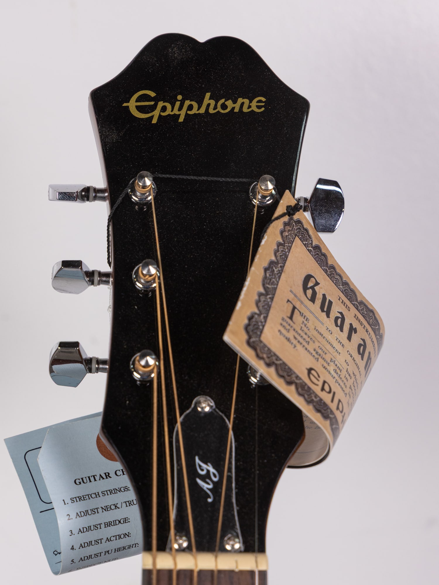 Epiphone AJ-100 NA Acoustic Guitar in Road Runner Hard Shell Case - 5