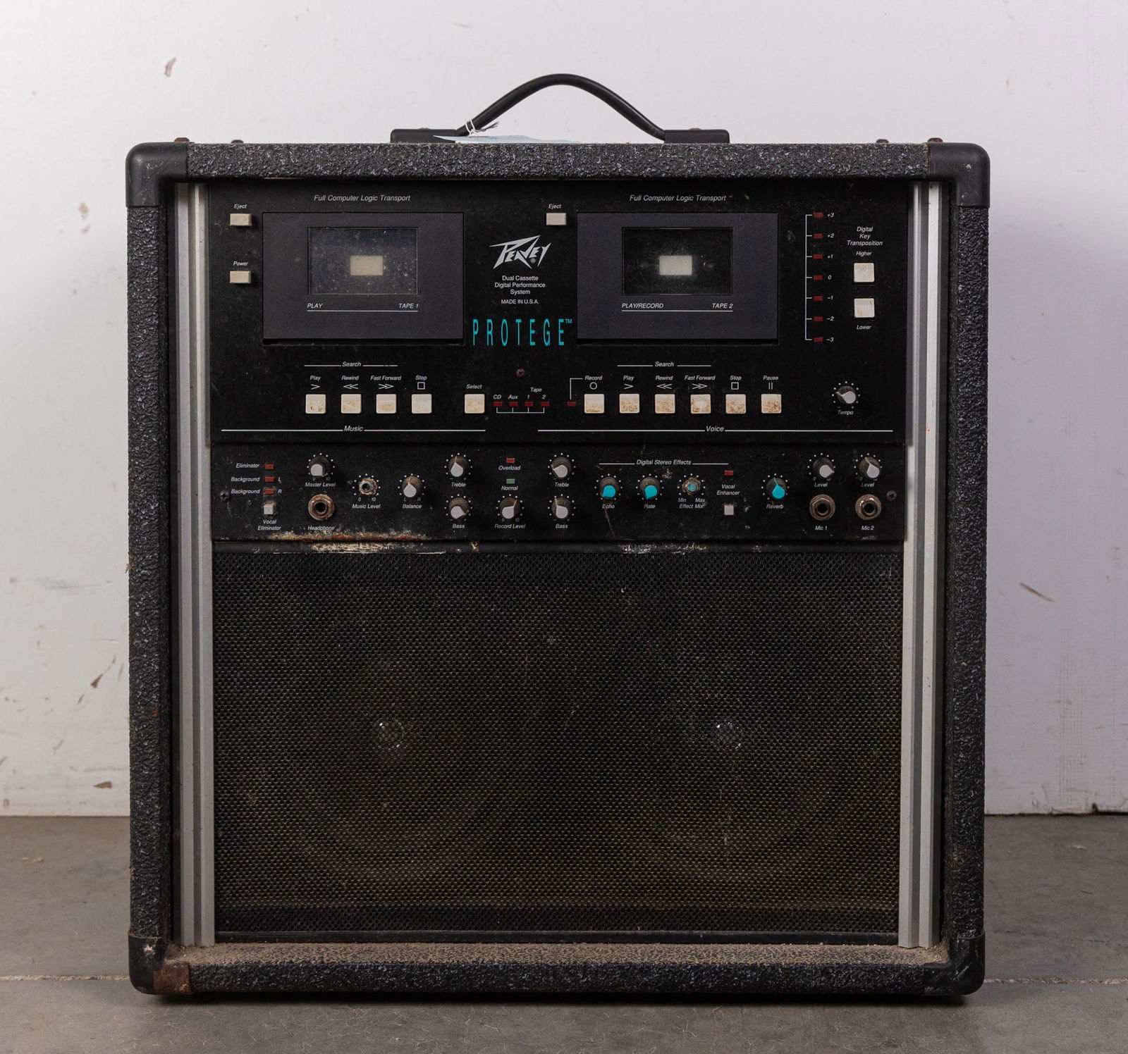 Peavey Protege Dual Cassette Player: Peavey Protege Dual Cassette Player, untested Size 20" x 21" x 12" Literature Brooks Auction – Online Auction Terms & Conditions —————————&#
