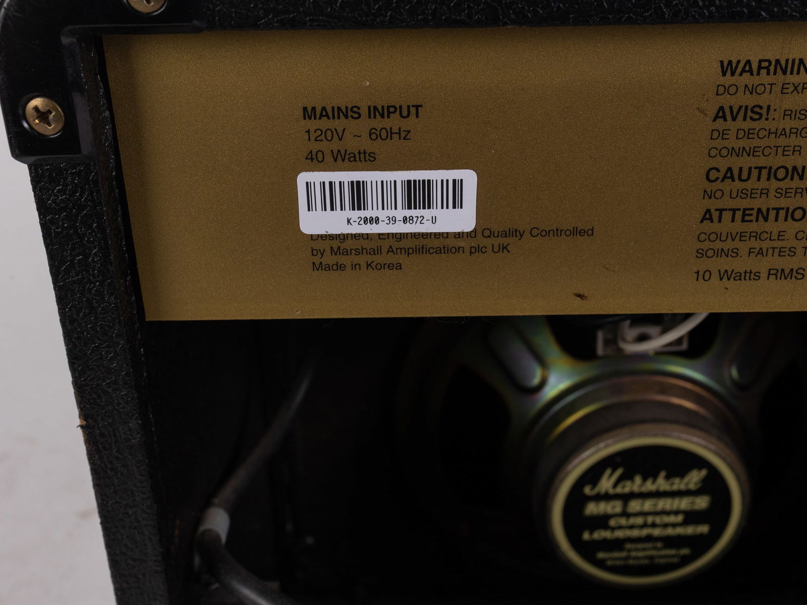 Marshall G10 MK II Miniature Amplifier - 5