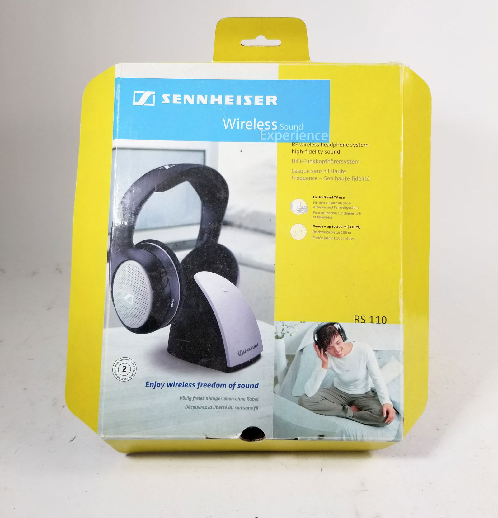 Sennheiser RS110 Wireless Headphones: Sennheiser RS110 Wireless HeadphonesSize7" x 12" x 12" (box size)LiteratureBrooks Auction – Online Auction Terms & Conditions