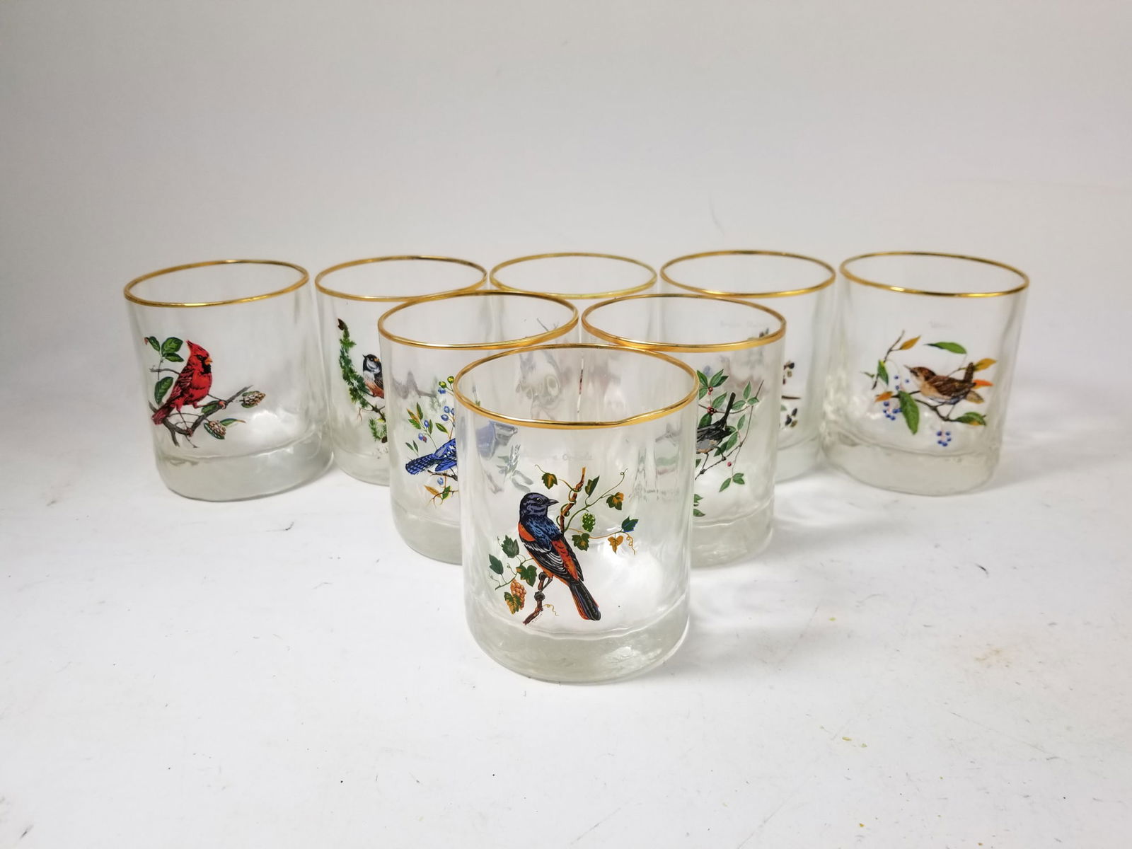 Lot of Vintage Bird Motif Tumbler Glasses: Lot of Vintage Bird Motif Tumbler Glasses Size 7" x 12" x 12" Literature Brooks Auction – Online Auction Terms & Conditions ——————————