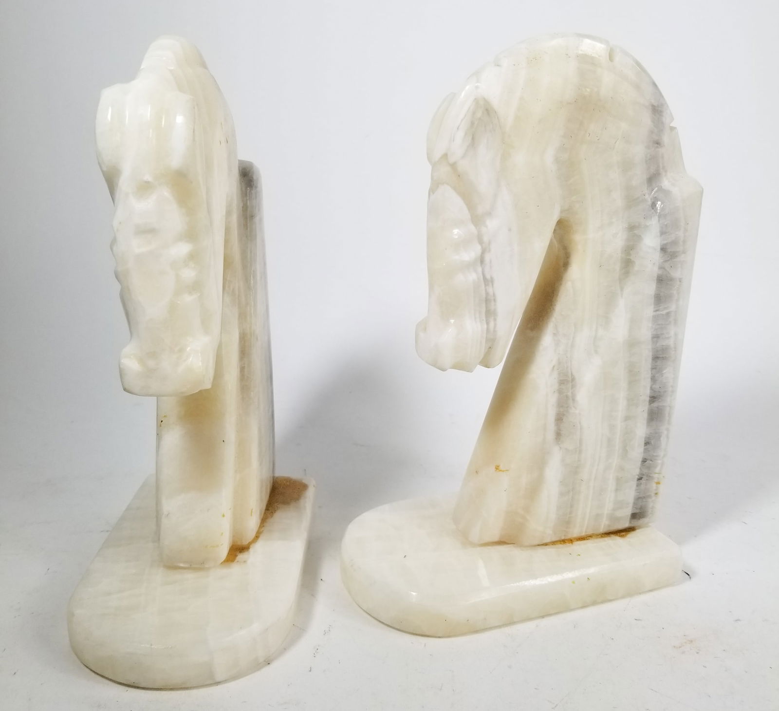 Pair of Stone Horse Head Bookends: Pair of Stone Horse Head Bookends Size 7" x 12" x 12" Literature Brooks Auction – Online Auction Terms & Conditions ———————————&
