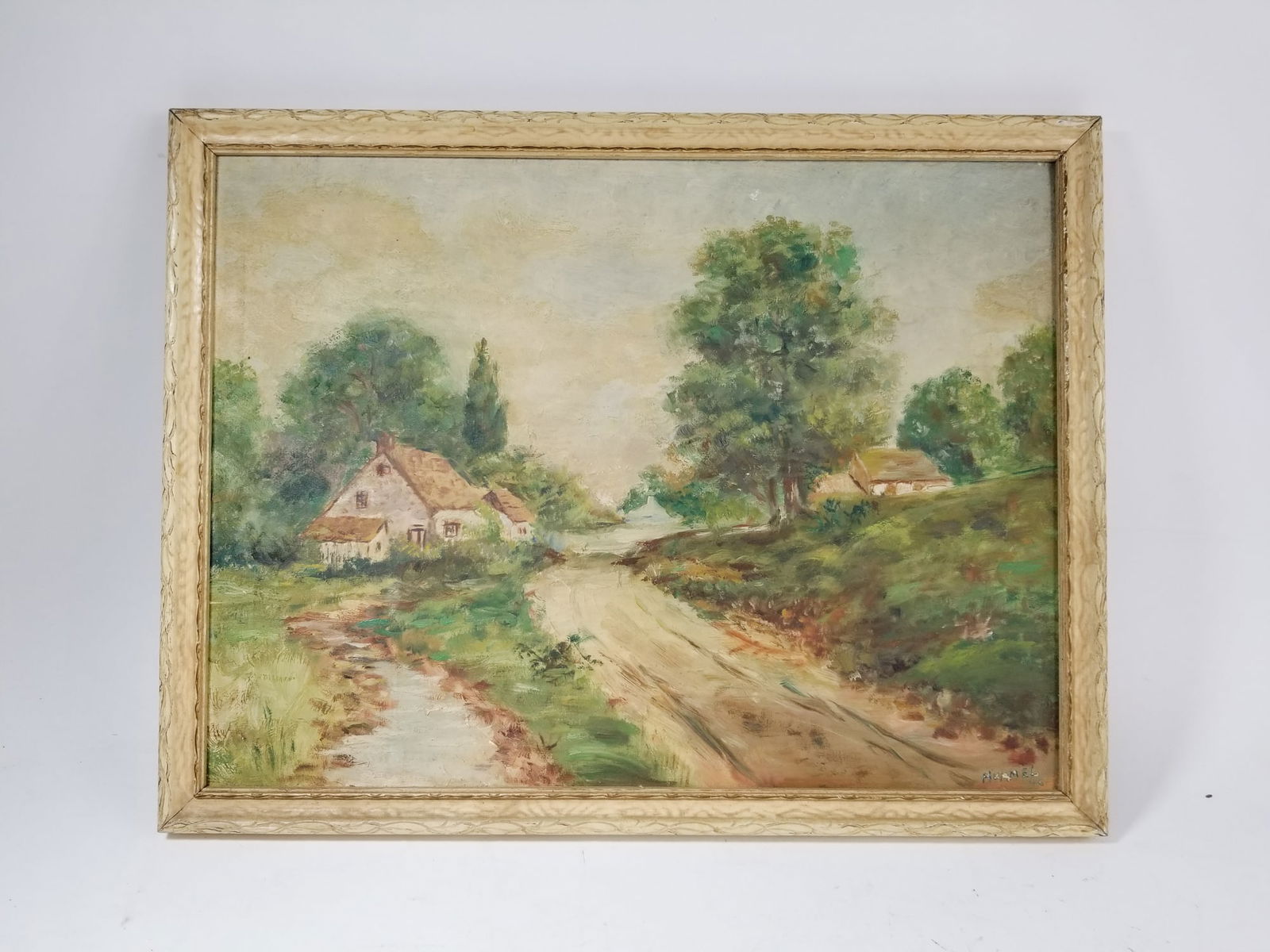 Vintage Original Oil Painting on Board: Vintage Original Oil Painting on BoardSize13" x 17"LiteratureBrooks Auction – Online Auction Terms & Conditions