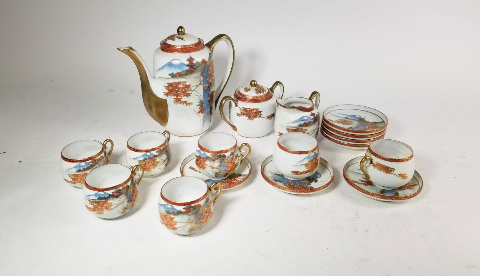 Vintage Porcelain Asian Tea Set (1 of 2)