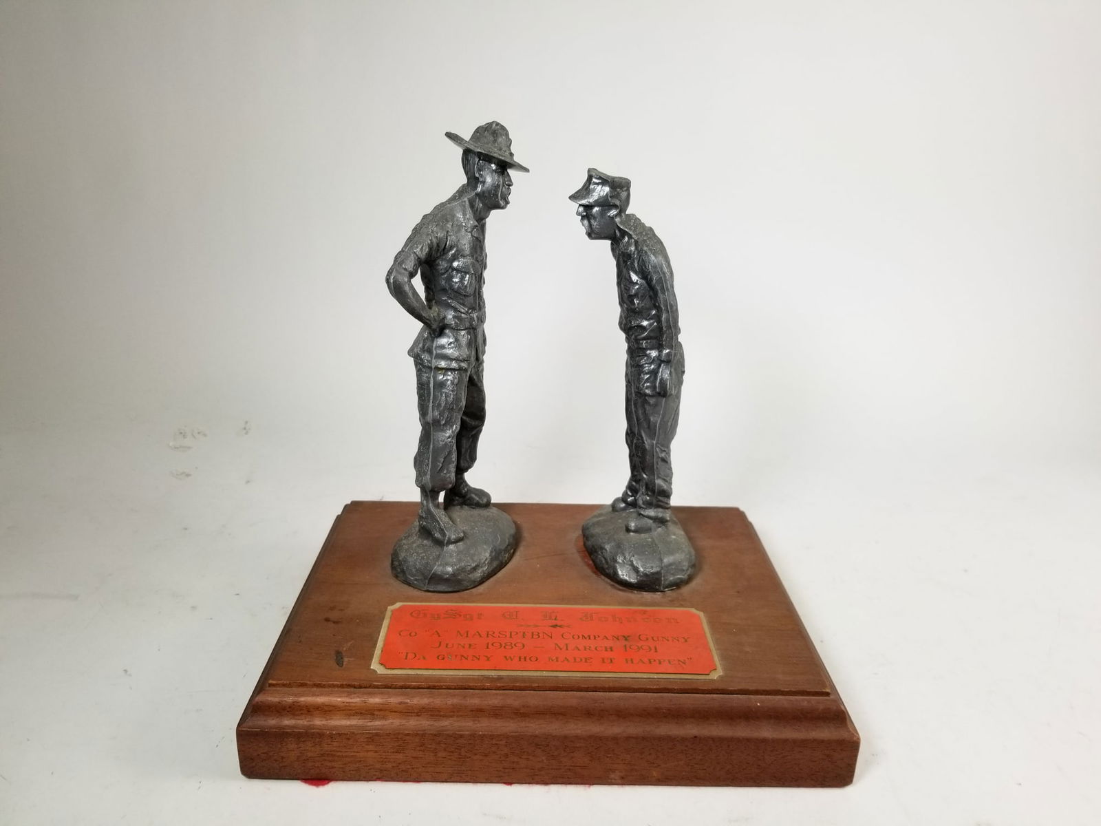 Vintage Timmerman Military Plaque "Da Gunny Who Made It Happen" (1 of 3)