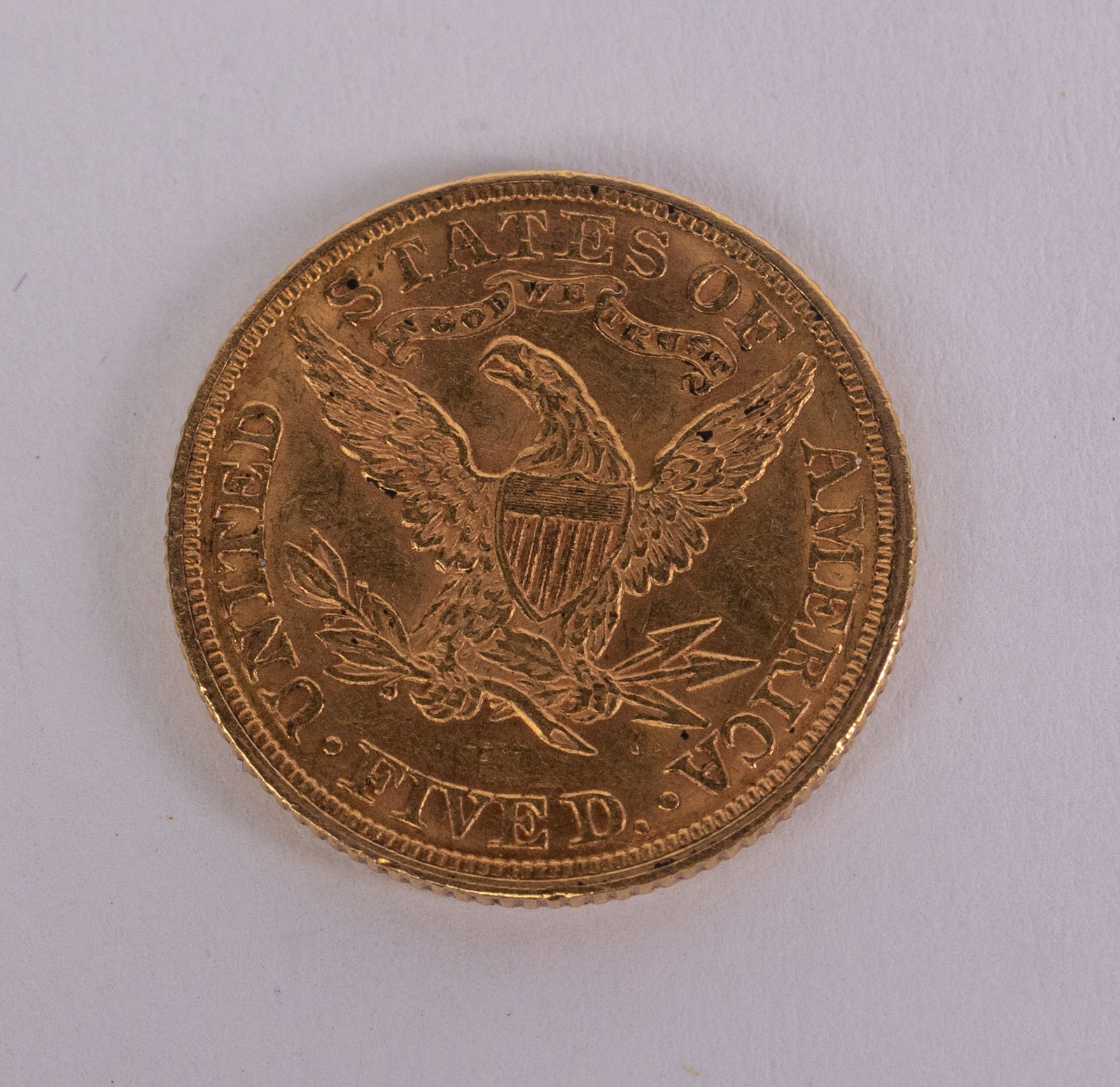 1880P Five Dollar Coronet Liberty Head Half Eagle Gold Coin - 2