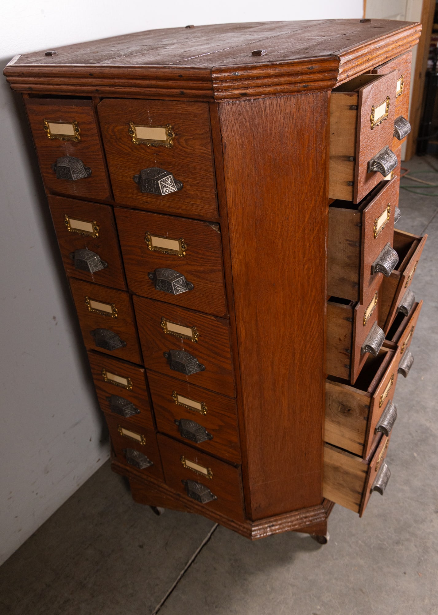 A.R. Brown Antique Revolving Hardware Cabinet - 4