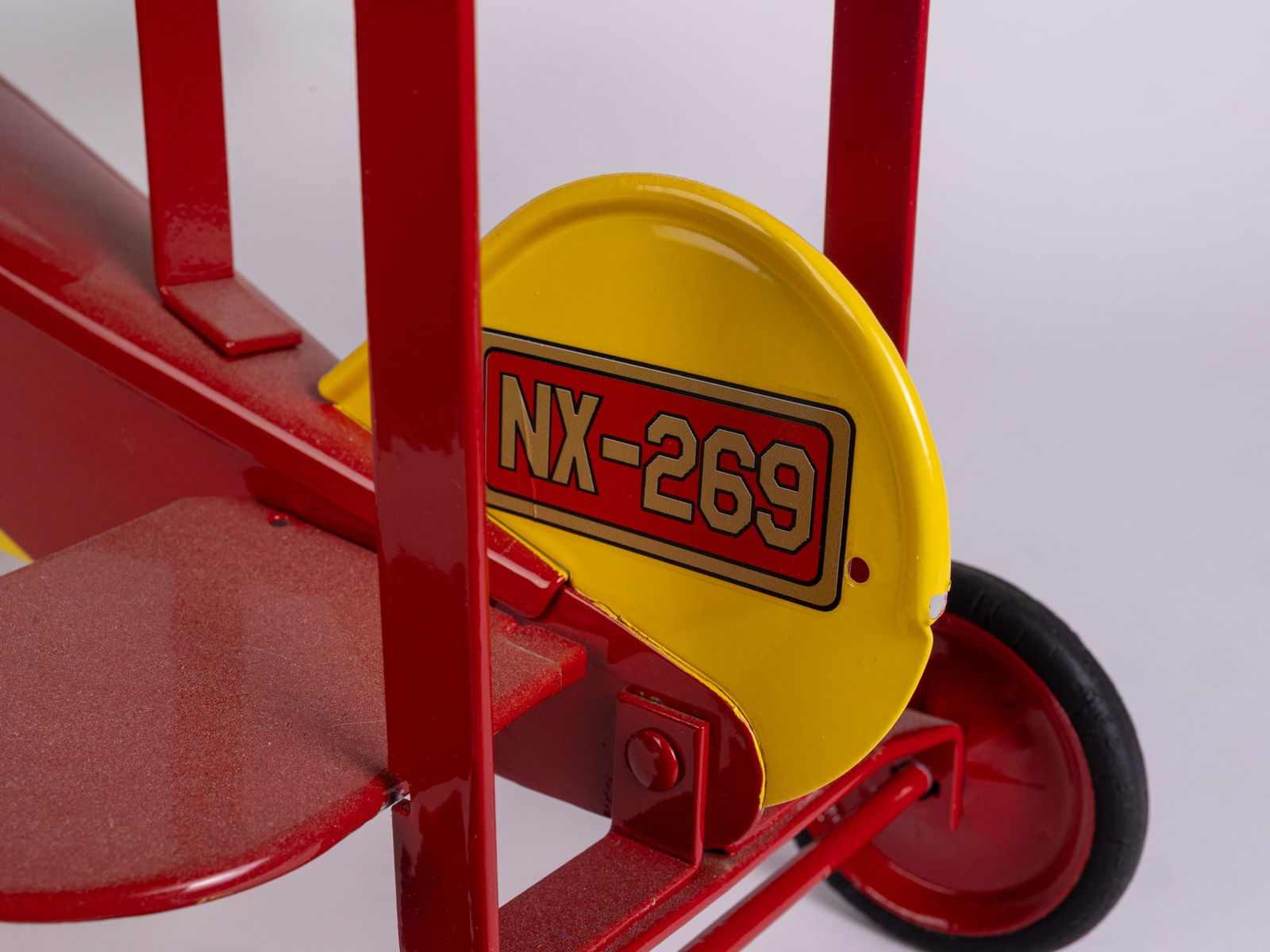 Keystone Air Mail Pressed Steel Ride Along Toy Airplane - 5