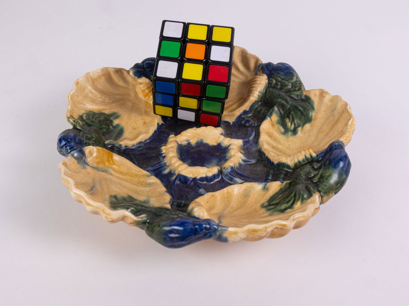 Antique Majolica Oyster Plate - 2