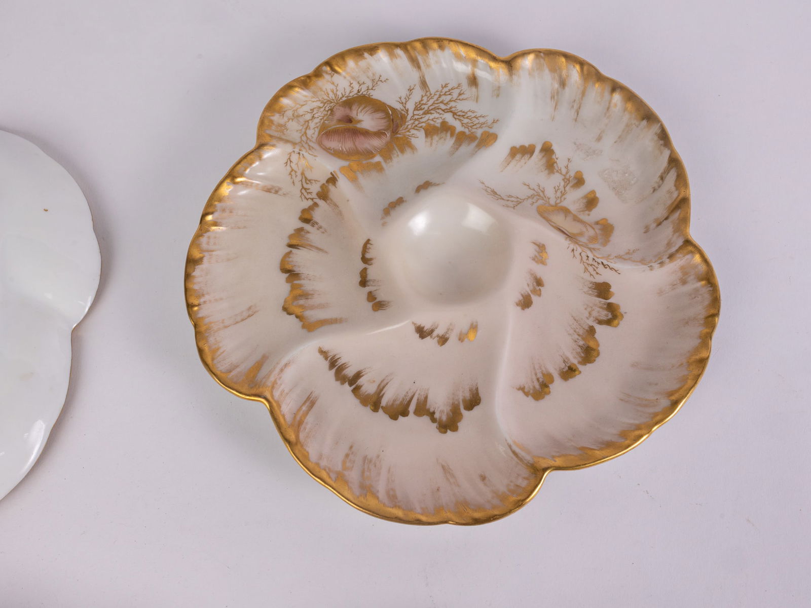 Set of Four Charles Field Haviland and Gerard, Dufraisseix, and Morel Porcelain Oyster Plates - 6
