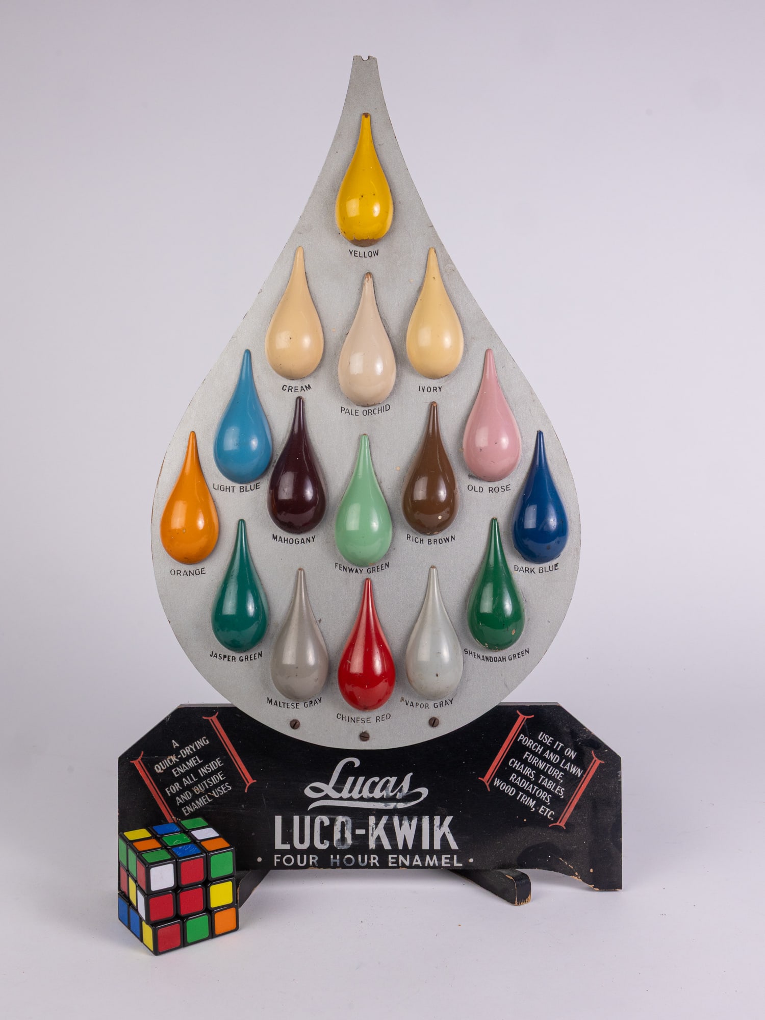 Scarce Vintage Lucas "LUCCO-KWIK" Paint Advertisement Display - 2