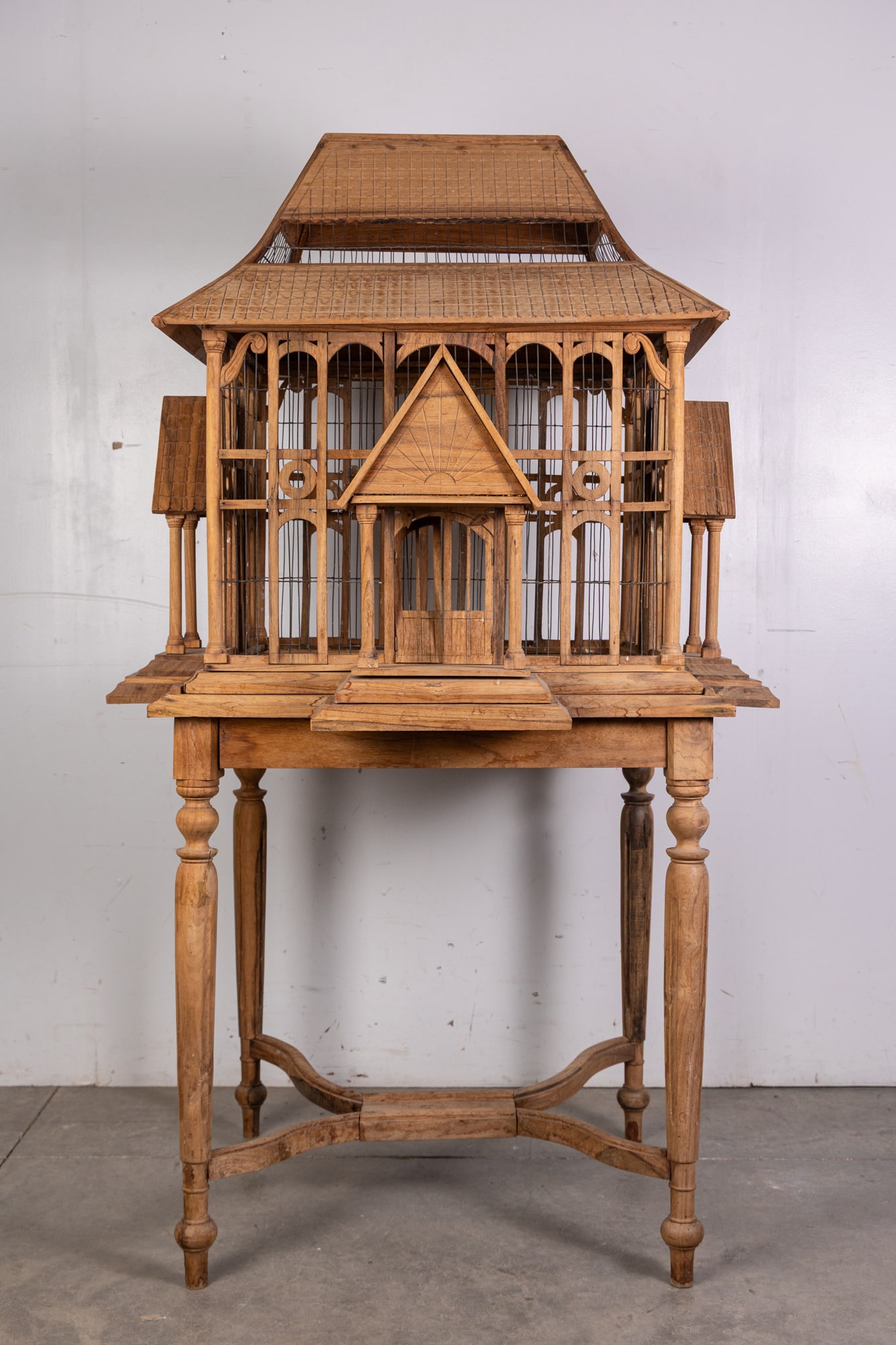 Extra Large Decorative Antique Style Wooden Birdcage (1 of 7)