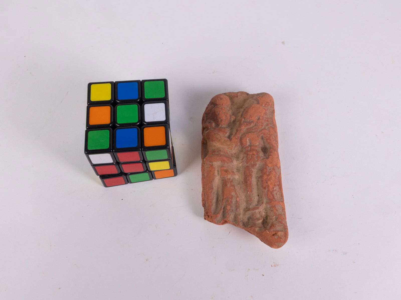 Terracotta First Century Style Relief Sculpture of Two Figures - 2