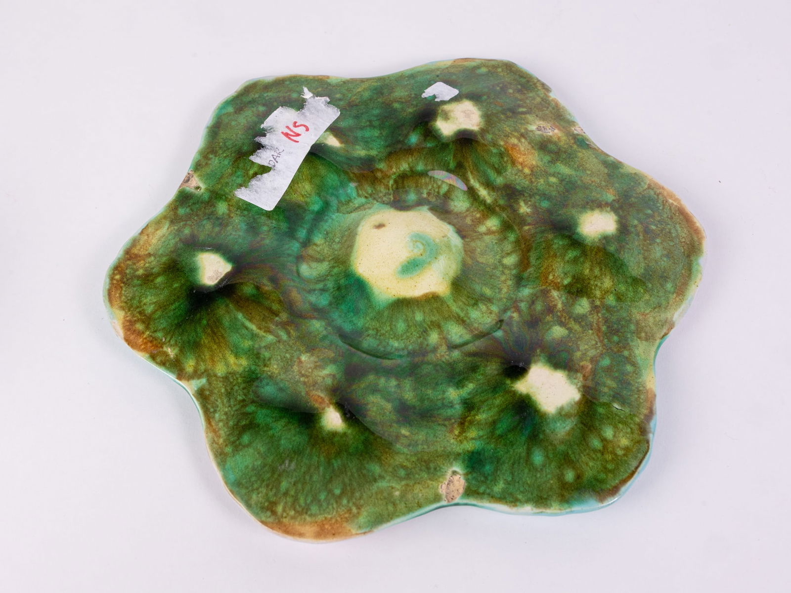 Pair of Antique Majolica Six Well Oyster Plates - 4