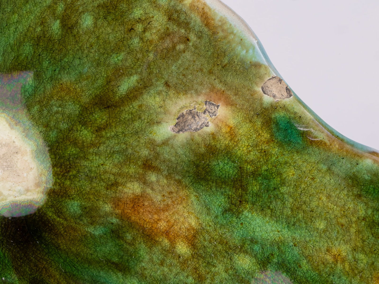 Pair of Antique Majolica Six Well Oyster Plates - 5