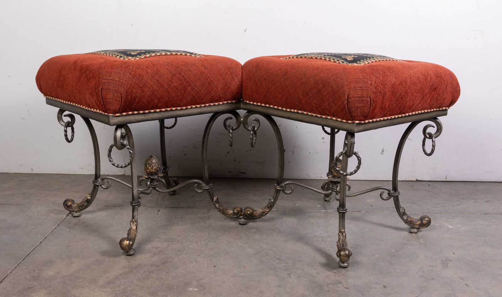 Vintage Monkey Motif Dual Upholstered Accent Bench - 7