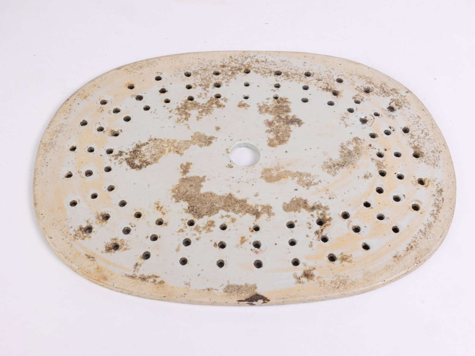 Antique Asian Export Blue & White Oval Drainer - 4