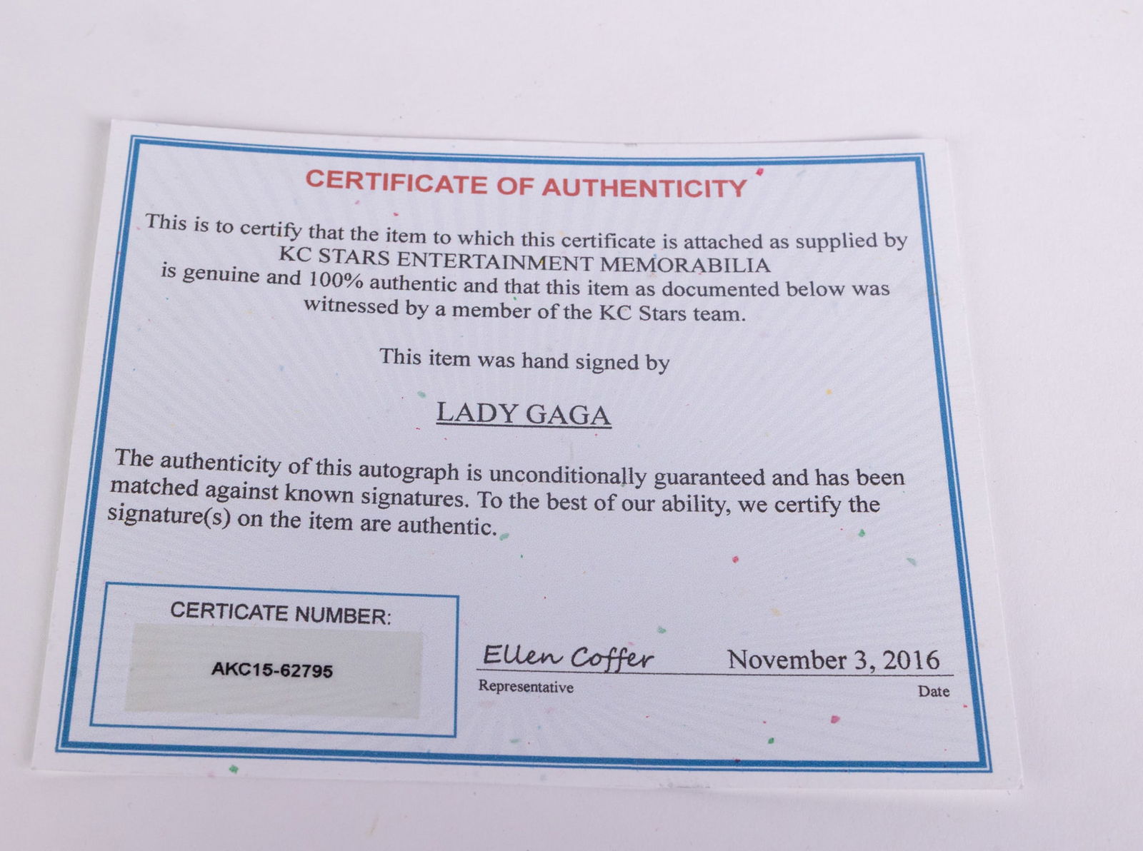 Lady Gaga Signed Photograph - 4