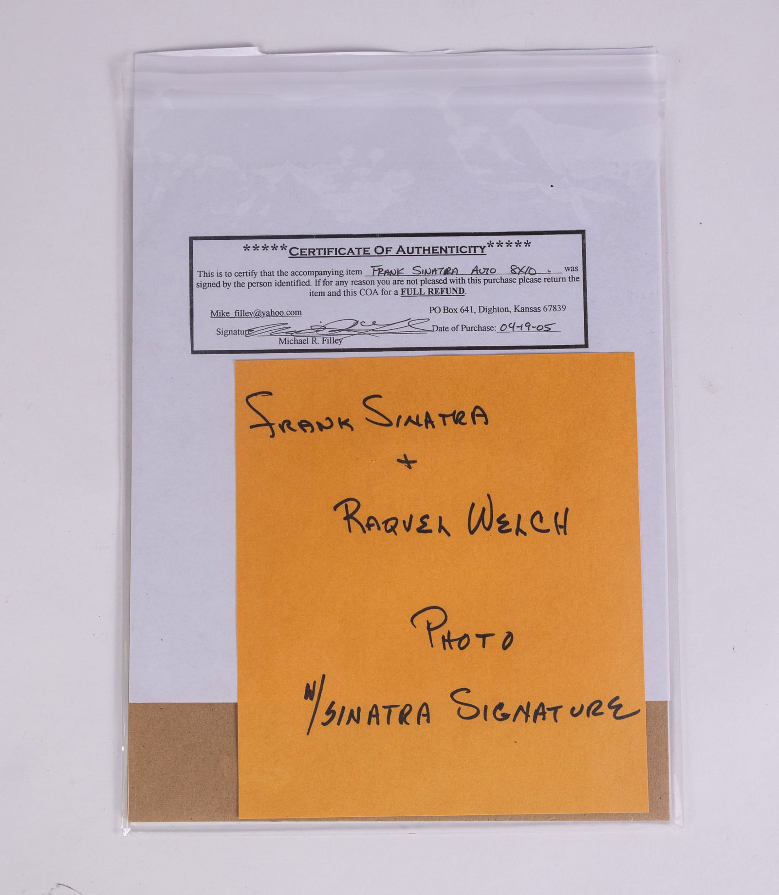 Frank Sinatra Signed Photograph - 4