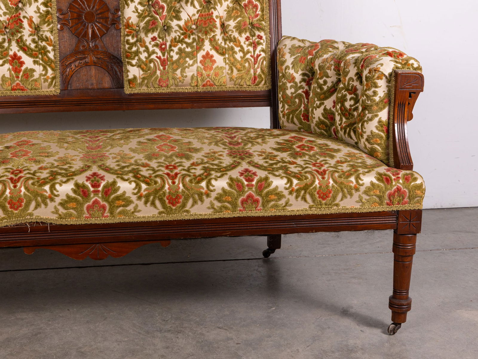 Antique Eastlake Victorian Loveseat Sofa - 4