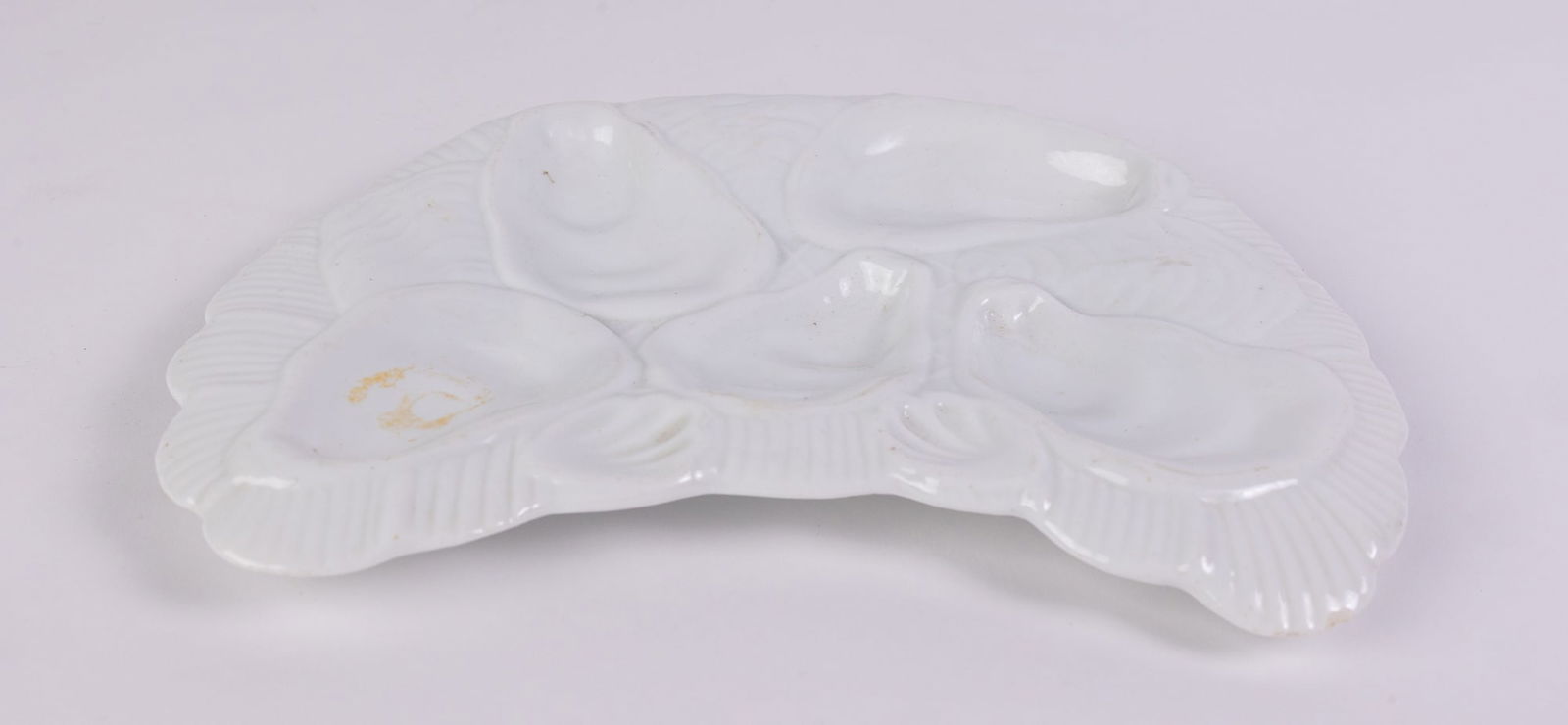 Antique Porcelain Crescent Five Well Oyster Plate (1 of 7)