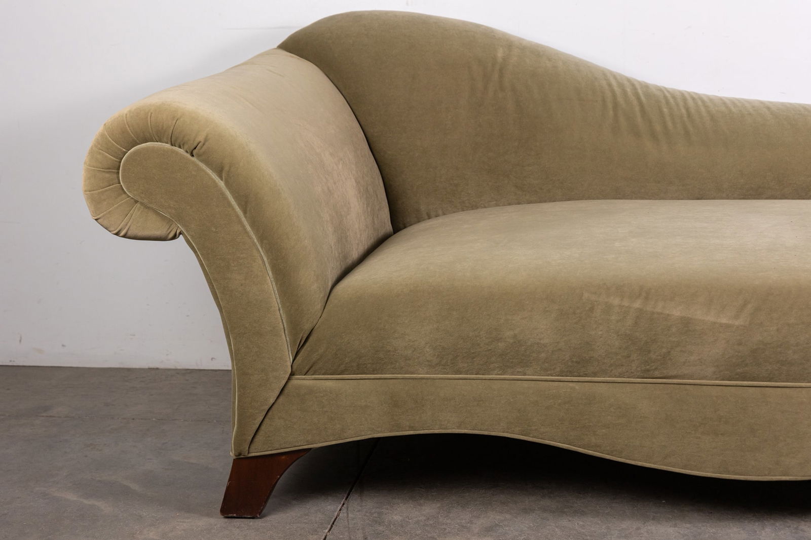 Sage Green Vintage Chaise Lounge - 2