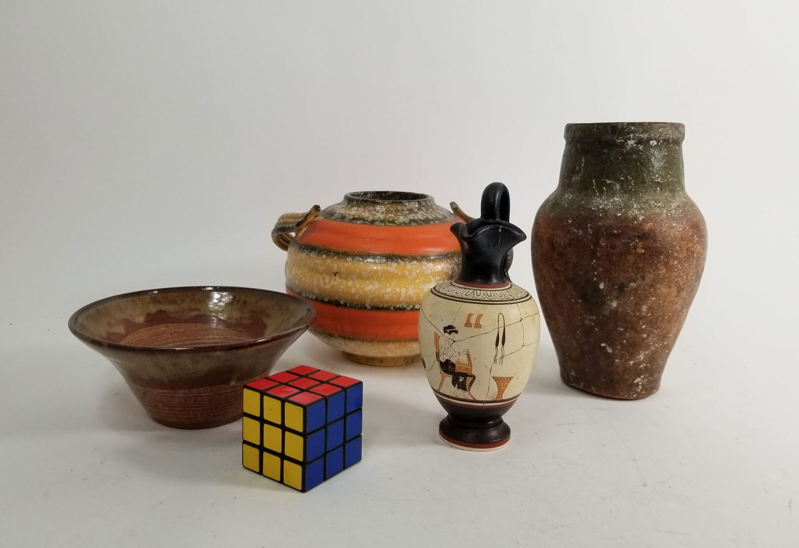 Pottery & Ceramics Assortment ft Pictorial Oinochoe Vessel - 2