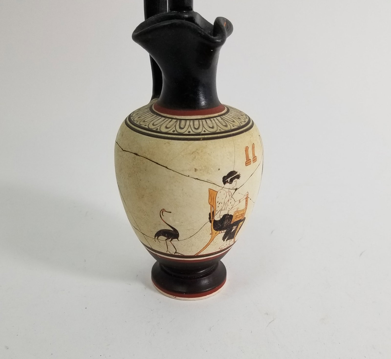 Pottery & Ceramics Assortment ft Pictorial Oinochoe Vessel - 5