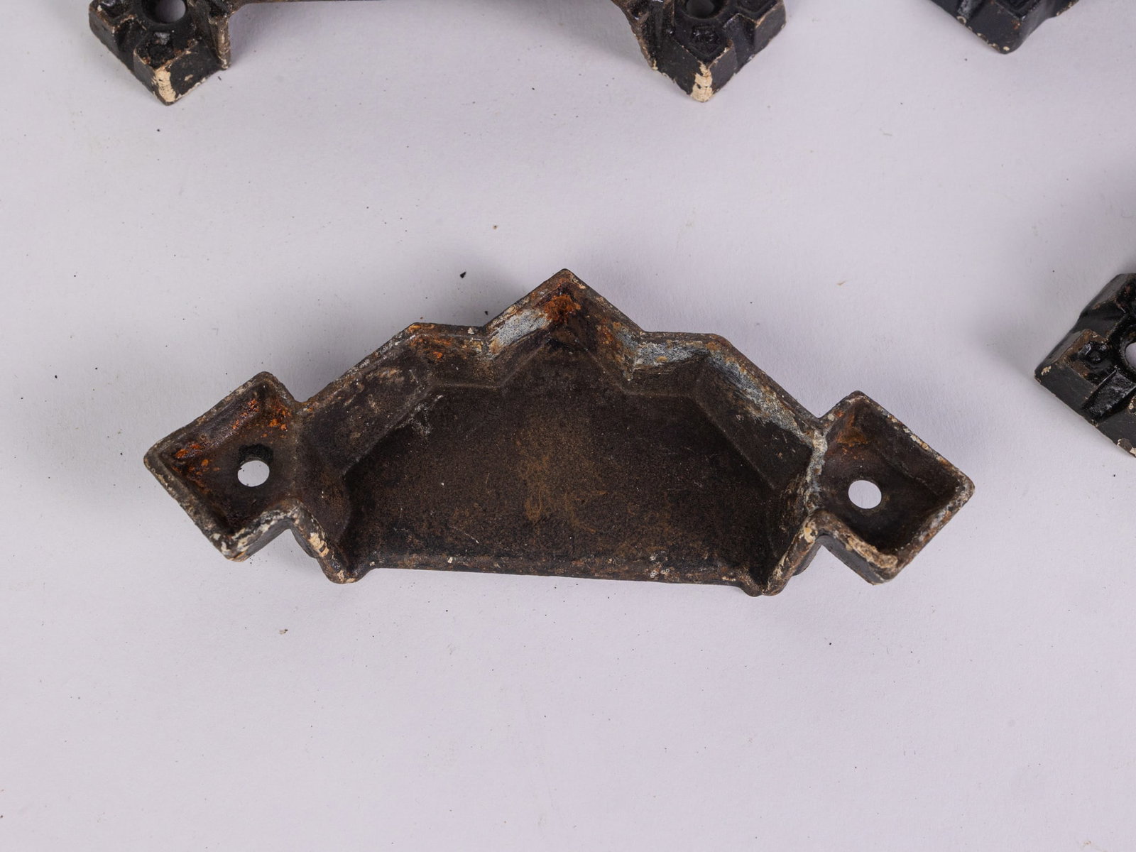 Lot of Sixteen Cast Iron Victorian Drawer Pulls - 4