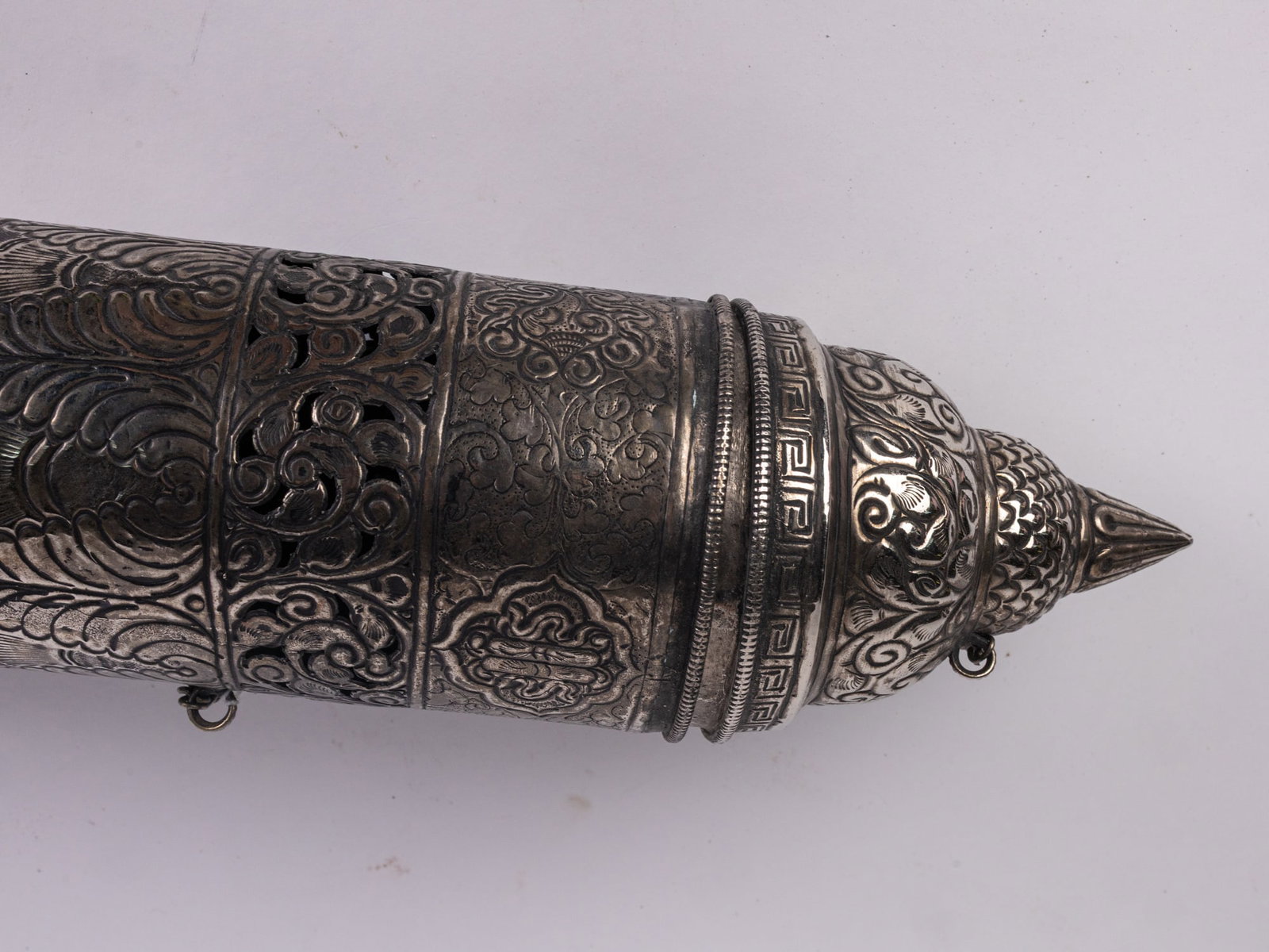 Vintage Silver Plate Scroll Holder/Carrier - 3