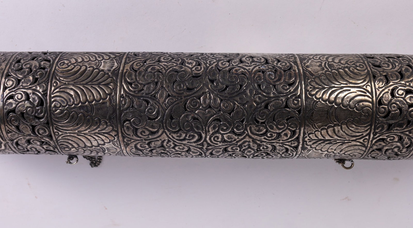 Vintage Silver Plate Scroll Holder/Carrier - 4