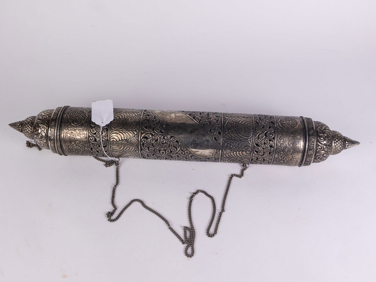 Vintage Silver Plate Scroll Holder/Carrier - 7