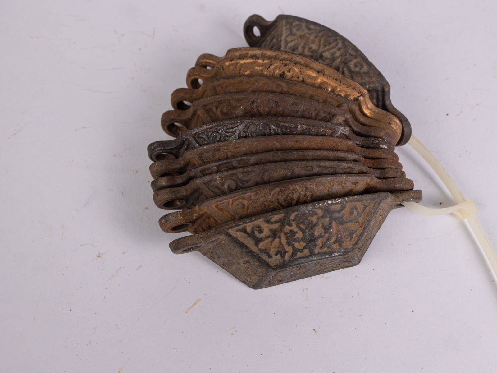 Lot of Eleven Cast Iron Victorian Drawer Pulls - 3