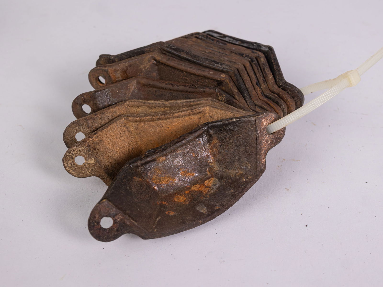 Lot of Eleven Cast Iron Victorian Drawer Pulls - 5