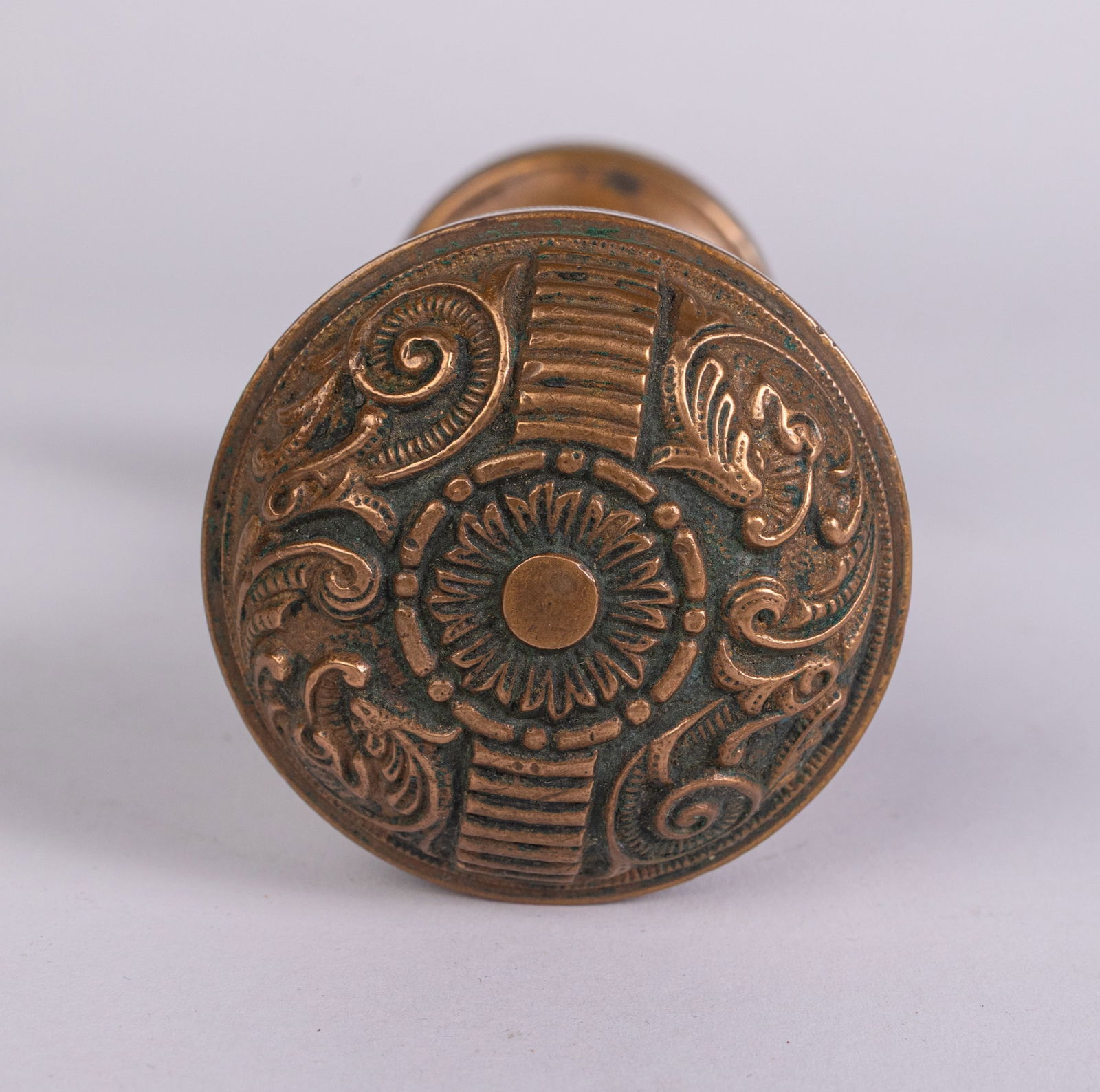 Gorgeous Early 20th Century Brass Ornate Door Knob - 3