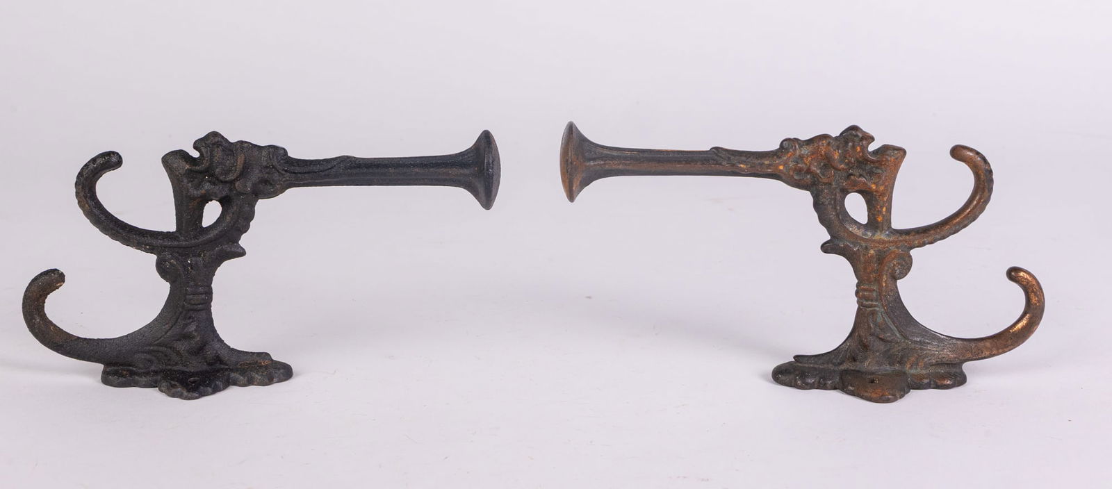 Pair of Ornate Victorian Gargoyle Wall Hooks - 5