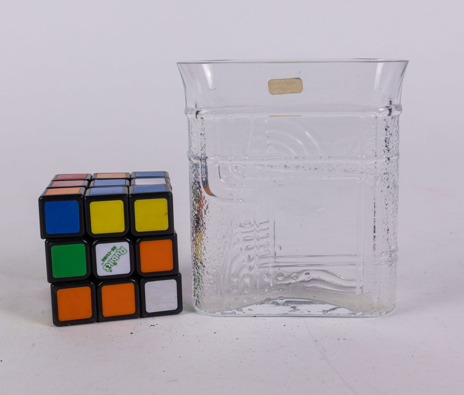 Kosta Boda Vintage Abstract Clear Glass 4" Vase - 2