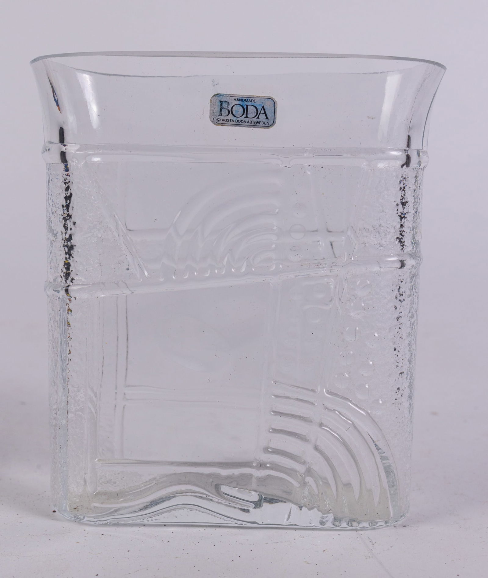 Kosta Boda Vintage Abstract Clear Glass 4" Vase - 3