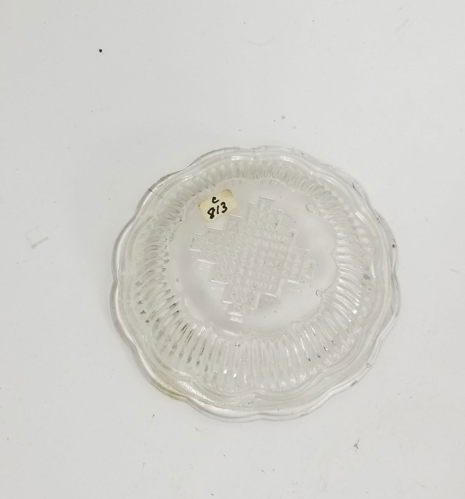 Assortment of Antique Early Cup Plates & Sauce Dishes ft. Thumbprint Pattern - 3