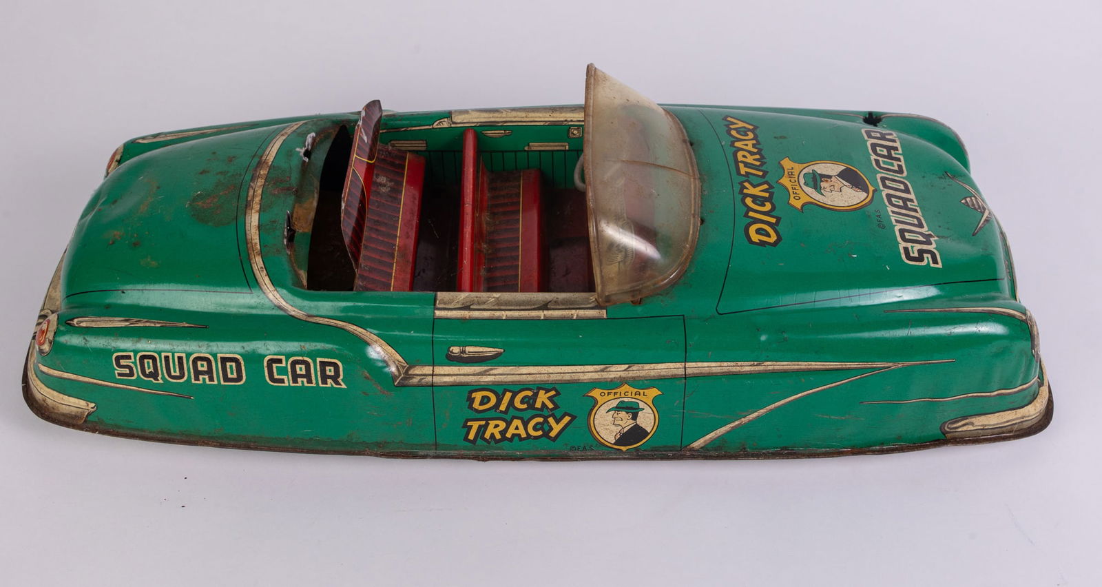 Dick Tracy Vintage Tin Friction Squad Car - 3